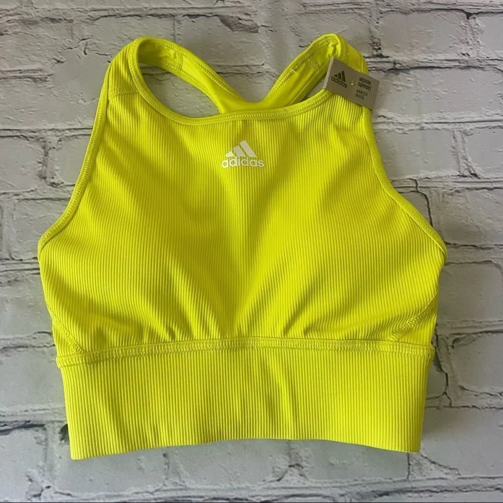 adidas Lime Green Sports Bra - Picture 7 of 8
